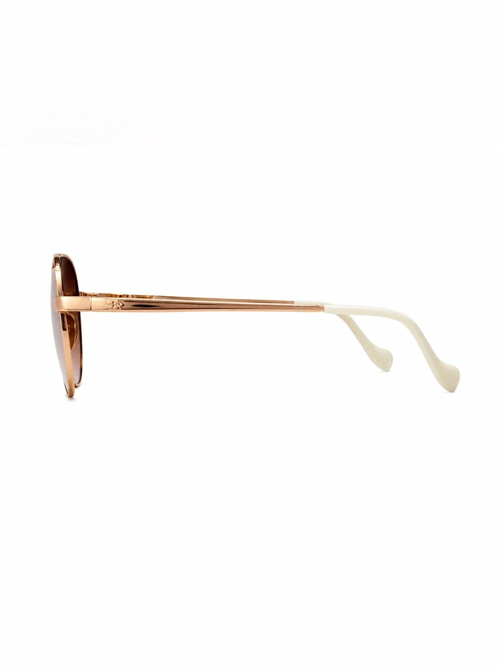 Jessica Simpson Rose Gold Aviator Sunglasses Brown Gradient Lenses w/ Case
